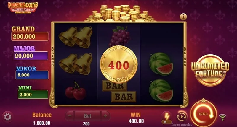 Fortune Coins Unlimited Fortune – myntrunden Lock & Respin med myntholding